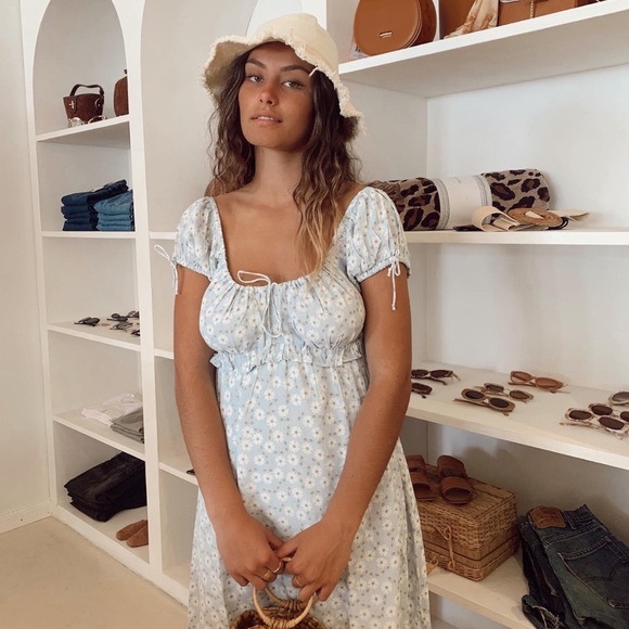 Saint Helena Blue Floral Dress XS - Picture 5 of 10